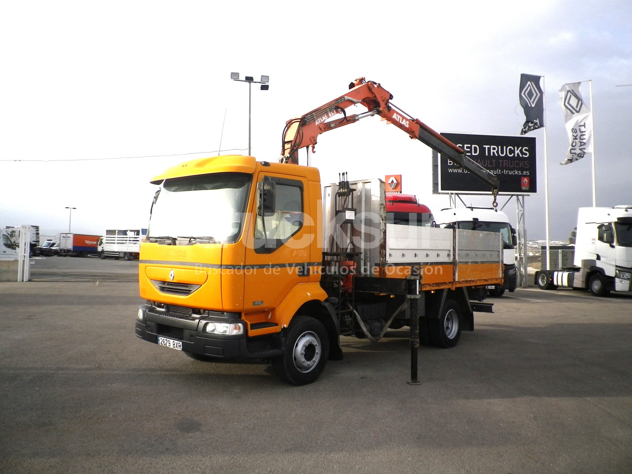 RENAULT MIDLUM 220.14C GRUA - Valníkový/ Plošinový nákladný automobil, Auto s hydraulickou rukou: obrázok 1 RENAULT MIDLUM 220.14C GRUA - Valníkový/ Plošinový nákladný automobil, Auto s hydraulickou rukou: obrázok 1