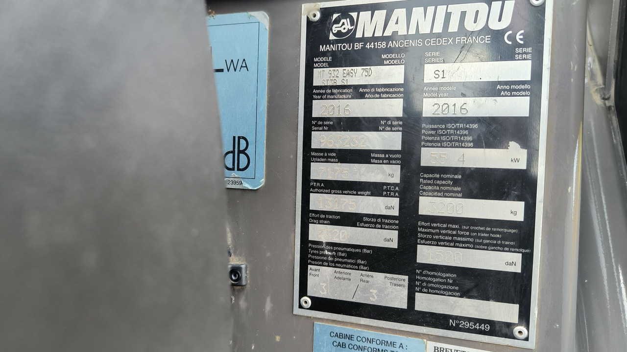 Teleskopický kolesový nakladač MANITOU MT 932 EASY 75 D: obrázok 8