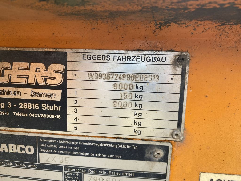 Eggers Ballastplattform| 40mm Zugöse*6x Zurrösen - Plošinový/ Valníkový príves: obrázok 3 Eggers Ballastplattform| 40mm Zugöse*6x Zurrösen - Plošinový/ Valníkový príves: obrázok 3