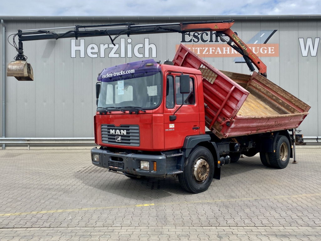 MAN 18.285 MC / Palfinger PK 9501 - Sklápač, Auto s hydraulickou rukou: obrázok 1 MAN 18.285 MC / Palfinger PK 9501 - Sklápač, Auto s hydraulickou rukou: obrázok 1
