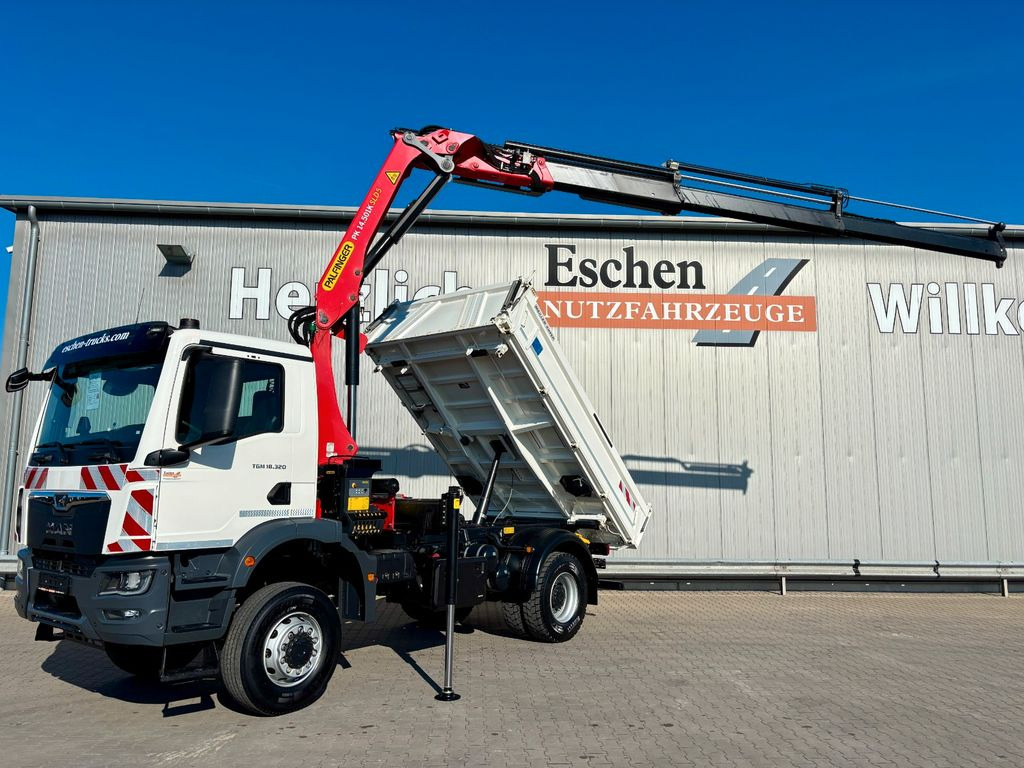 MAN TGM 18.320 4x4BB MEILLER*Palfinger PK 14.501 - Sklápač, Auto s hydraulickou rukou: obrázok 1 MAN TGM 18.320 4x4BB MEILLER*Palfinger PK 14.501 - Sklápač, Auto s hydraulickou rukou: obrázok 1