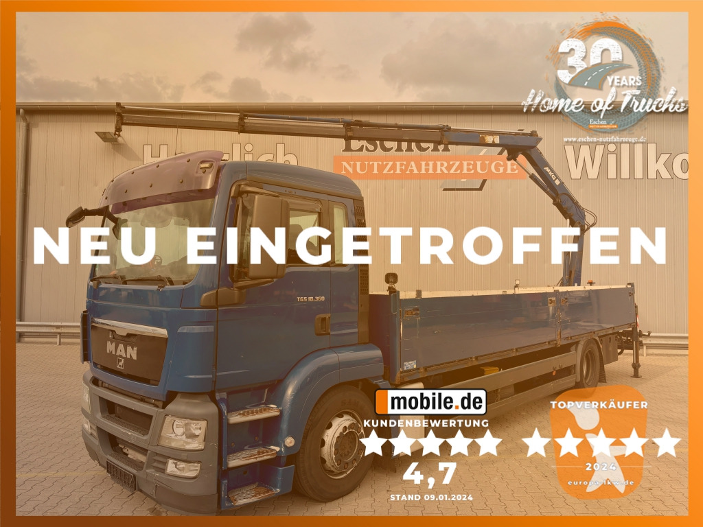 MAN TGS 18.360 4x2 LL / MKG HLK 111 Kran - Valníkový/ Plošinový nákladný automobil, Auto s hydraulickou rukou: obrázok 1 MAN TGS 18.360 4x2 LL / MKG HLK 111 Kran - Valníkový/ Plošinový nákladný automobil, Auto s hydraulickou rukou: obrázok 1