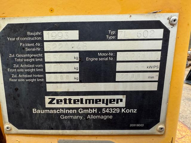 Zettelmeyer ZL 602 - Kolesový nakladač: obrázok 5 Zettelmeyer ZL 602 - Kolesový nakladač: obrázok 5