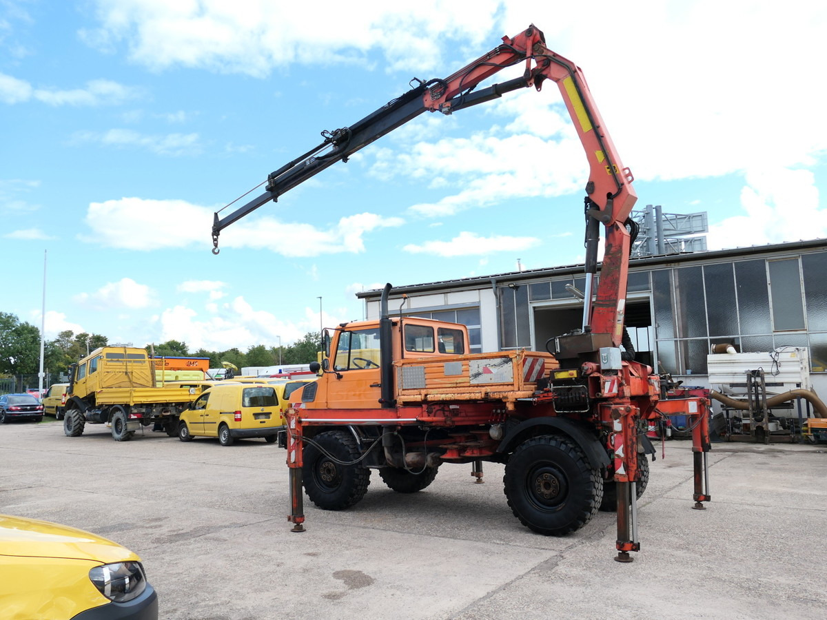 UNIMOG U1450 Palfinger PK 105B AHK STANDHEIZUNG - Valníkový/ Plošinový nákladný automobil, Auto s hydraulickou rukou: obrázok 1 UNIMOG U1450 Palfinger PK 105B AHK STANDHEIZUNG - Valníkový/ Plošinový nákladný automobil, Auto s hydraulickou rukou: obrázok 1