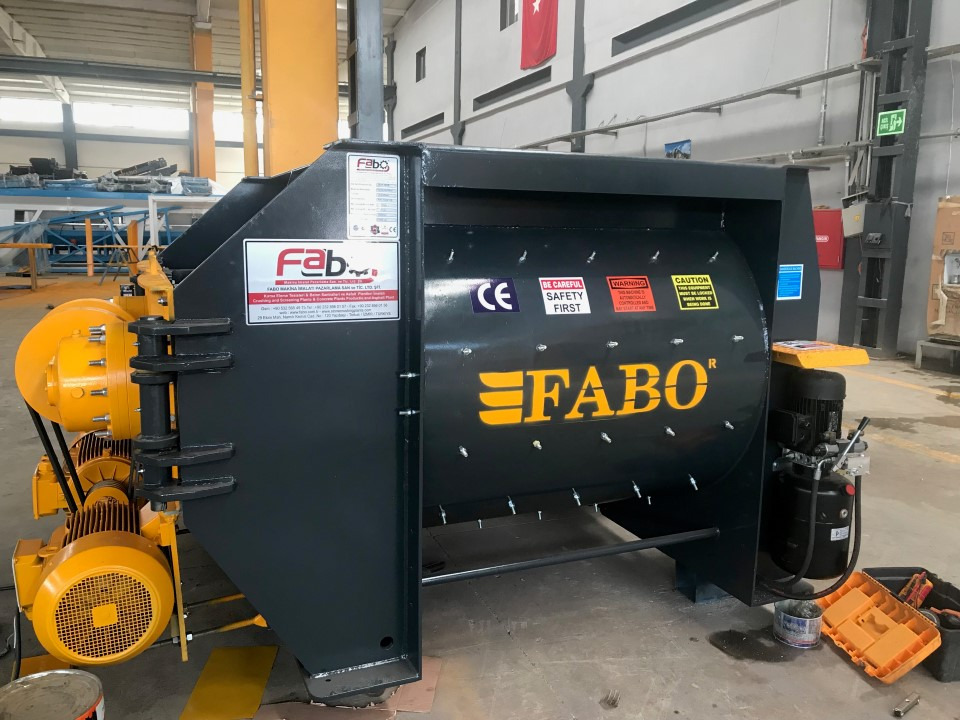FABO twin shaft mixer - Stavebná miešačka: obrázok 1 FABO twin shaft mixer - Stavebná miešačka: obrázok 1