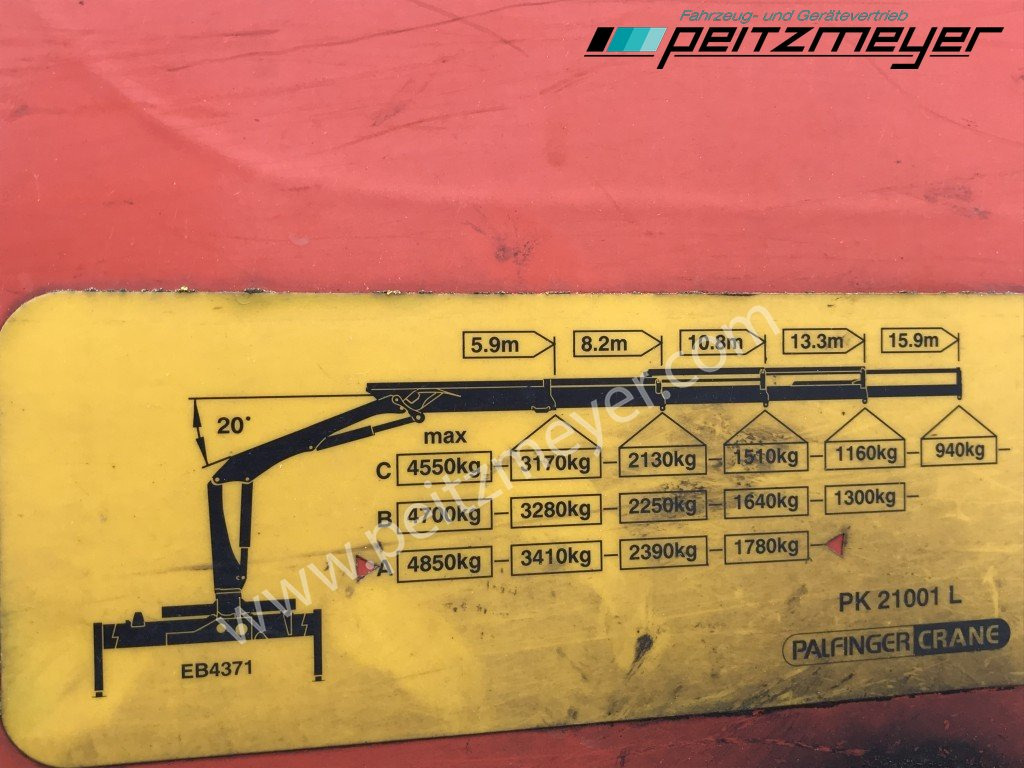 Valníkový/ Plošinový nákladný automobil, Auto s hydraulickou rukou MAN TGS 26.440 FL 6x2 Palfinger PK 21001 L Steinzange, EU 6, Lenkachse: obrázok 26