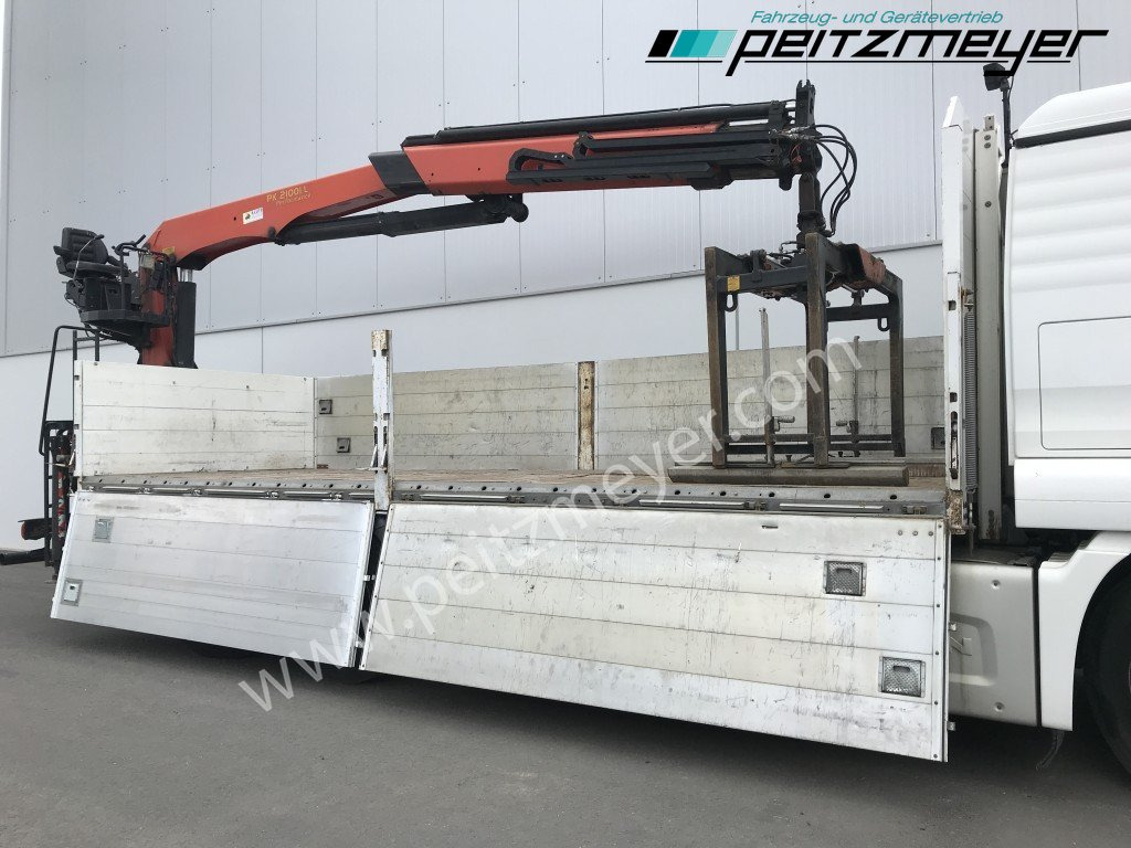 Valníkový/ Plošinový nákladný automobil, Auto s hydraulickou rukou MAN TGS 26.440 FL 6x2 Palfinger PK 21001 L Steinzange, EU 6, Lenkachse: obrázok 20