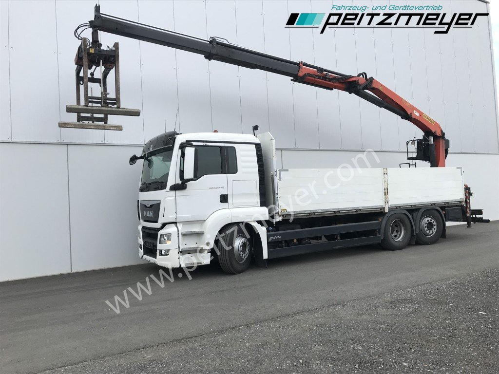 MAN TGS 26.440 FL 6x2 Palfinger PK 21001 L Steinzange, EU 6, Lenkachse - Valníkový/ Plošinový nákladný automobil, Auto s hydraulickou rukou: obrázok 1 MAN TGS 26.440 FL 6x2 Palfinger PK 21001 L Steinzange, EU 6, Lenkachse - Valníkový/ Plošinový nákladný automobil, Auto s hydraulickou rukou: obrázok 1