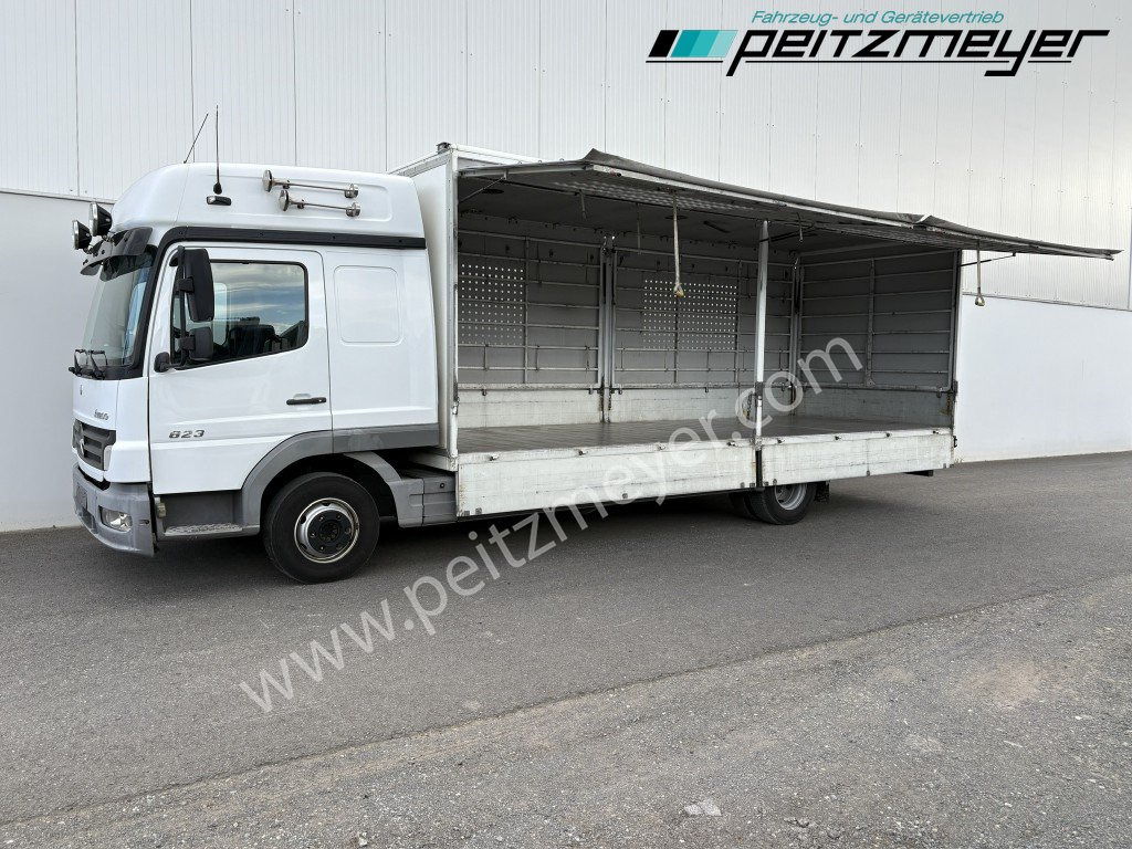 MERCEDES-BENZ Atego 823 L Geflügelpritsche L - Fahrerhaus, Klima, 2 x AHK - Skříňový nákladní auto: obrázok 1 MERCEDES-BENZ Atego 823 L Geflügelpritsche L - Fahrerhaus, Klima, 2 x AHK - Skříňový nákladní auto: obrázok 1