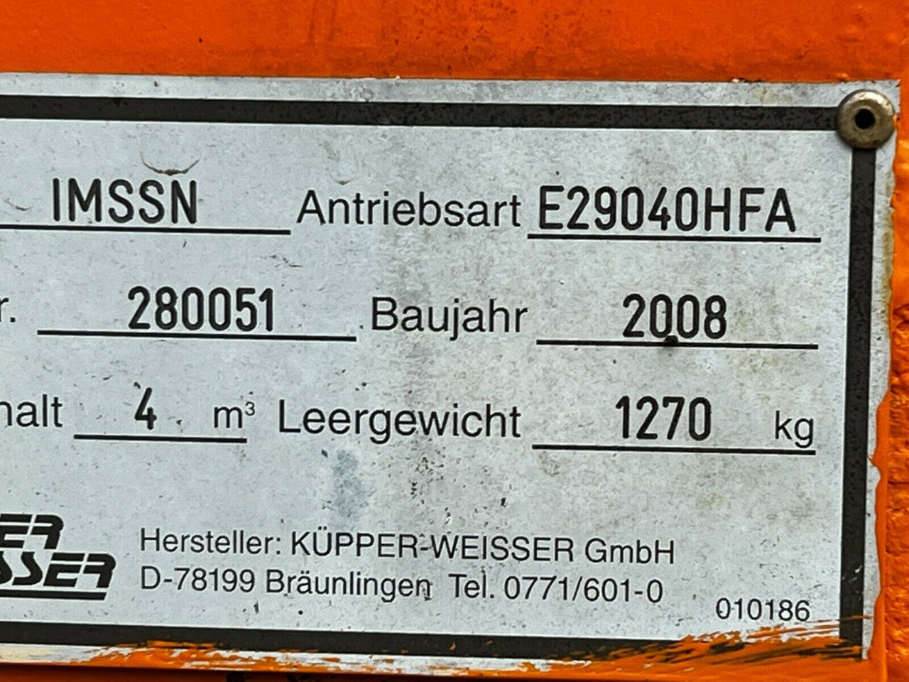 Küpper Weisser E 29040 HFA Salzstreuer Winterdie Küpper Weisser E 29040 HFA Salzstreuer Winterdie - Rozmetač piesku/ Soli pre Komunálne/ Špeciálne stroje: obrázok 2 Küpper Weisser E 29040 HFA Salzstreuer Winterdie Küpper Weisser E 29040 HFA Salzstreuer Winterdie - Rozmetač piesku/ Soli pre Komunálne/ Špeciálne stroje: obrázok 2