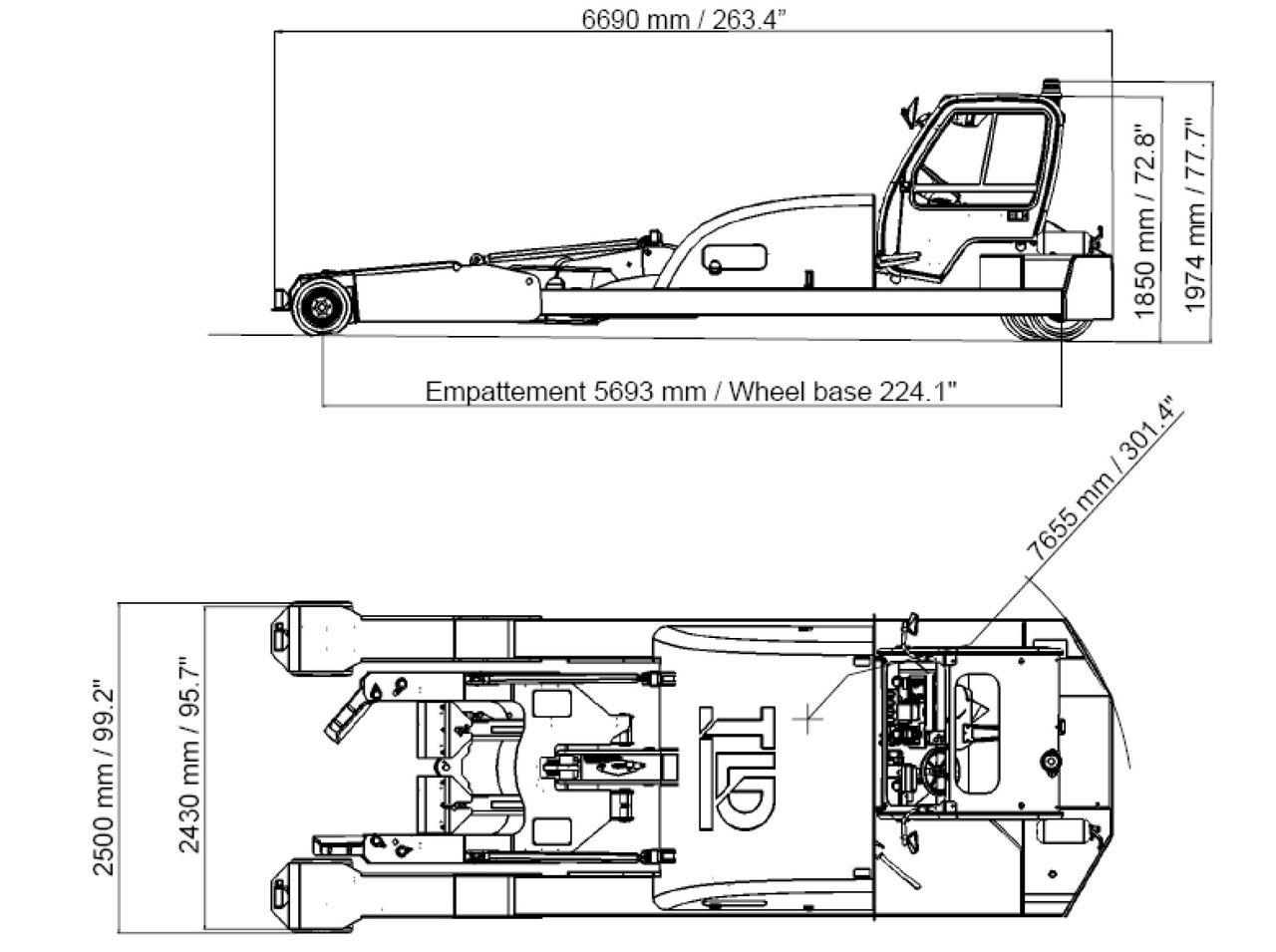 TLD Towbarless Pushback TPX 100 E - Ťahač lietadiel: obrázok 5 TLD Towbarless Pushback TPX 100 E - Ťahač lietadiel: obrázok 5