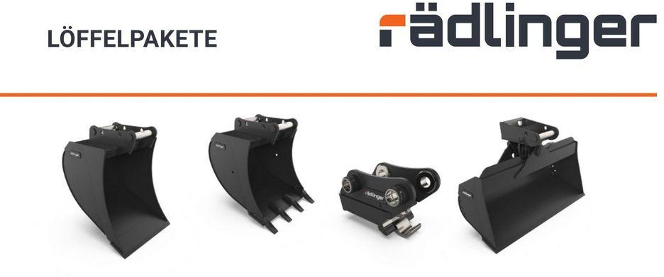 Rädlinger Löffelpaket 2,6 - 3,5 to mit MS 03 Schnellwechsler Cat - Lyžica pre rýpadlo: obrázok 1 Rädlinger Löffelpaket 2,6 - 3,5 to mit MS 03 Schnellwechsler Cat - Lyžica pre rýpadlo: obrázok 1