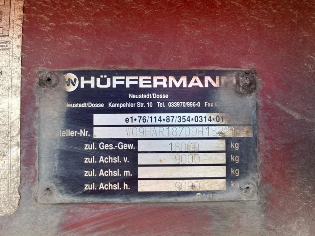 Hákový/ Ramenový nosič přívěs HUEFFERMANN 2-achs Abrollanhänger HAR 18.70 Containeranhänger: obrázok 7