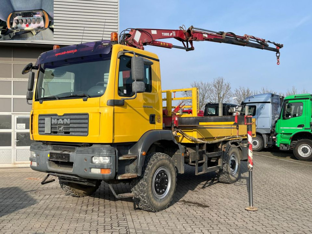 MAN MAN TG-M Pritsche Kran 18.280 4x4 Singelreifen Funkfernbedienung - Valníkový/ Plošinový nákladný automobil, Auto s hydraulickou rukou: obrázok 1 MAN MAN TG-M Pritsche Kran 18.280 4x4 Singelreifen Funkfernbedienung - Valníkový/ Plošinový nákladný automobil, Auto s hydraulickou rukou: obrázok 1