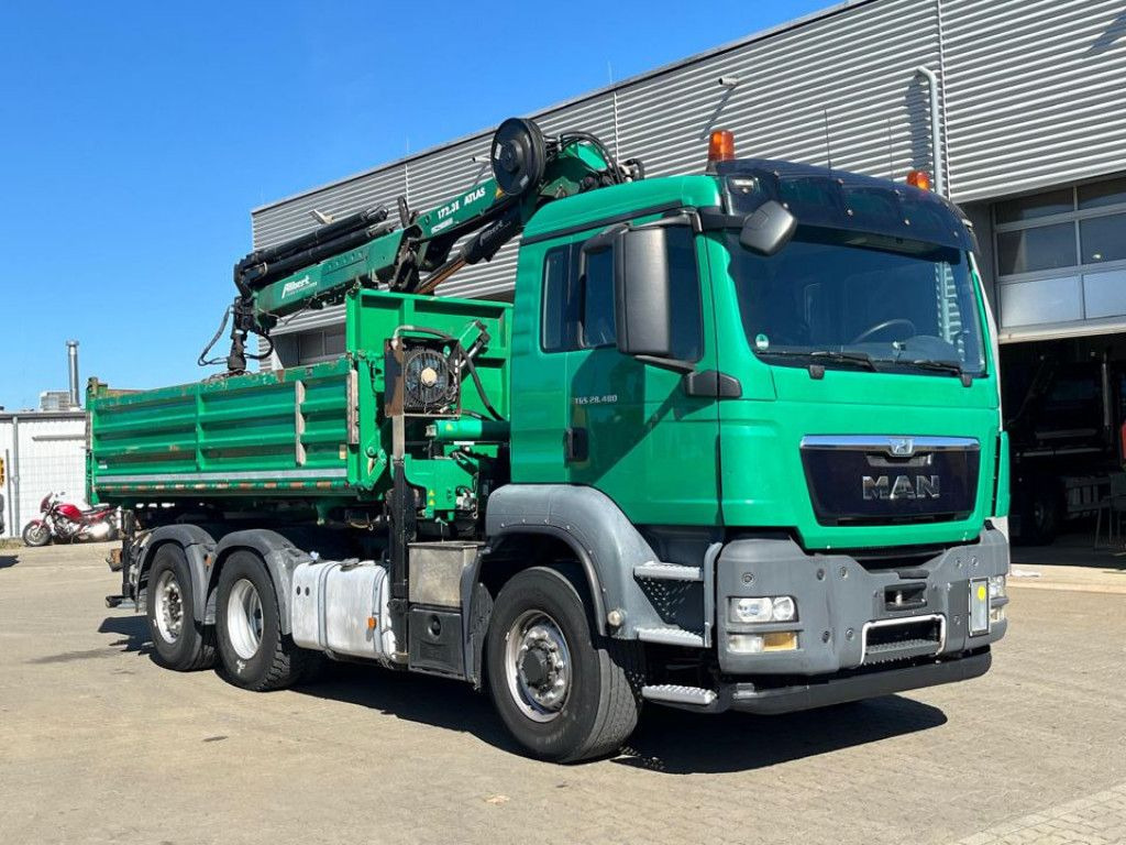 MAN TG-S 28.480 6x4H-4 BL 3-Achs Kipper Kran Funk Li - Sklápač, Auto s hydraulickou rukou: obrázok 2 MAN TG-S 28.480 6x4H-4 BL 3-Achs Kipper Kran Funk Li - Sklápač, Auto s hydraulickou rukou: obrázok 2