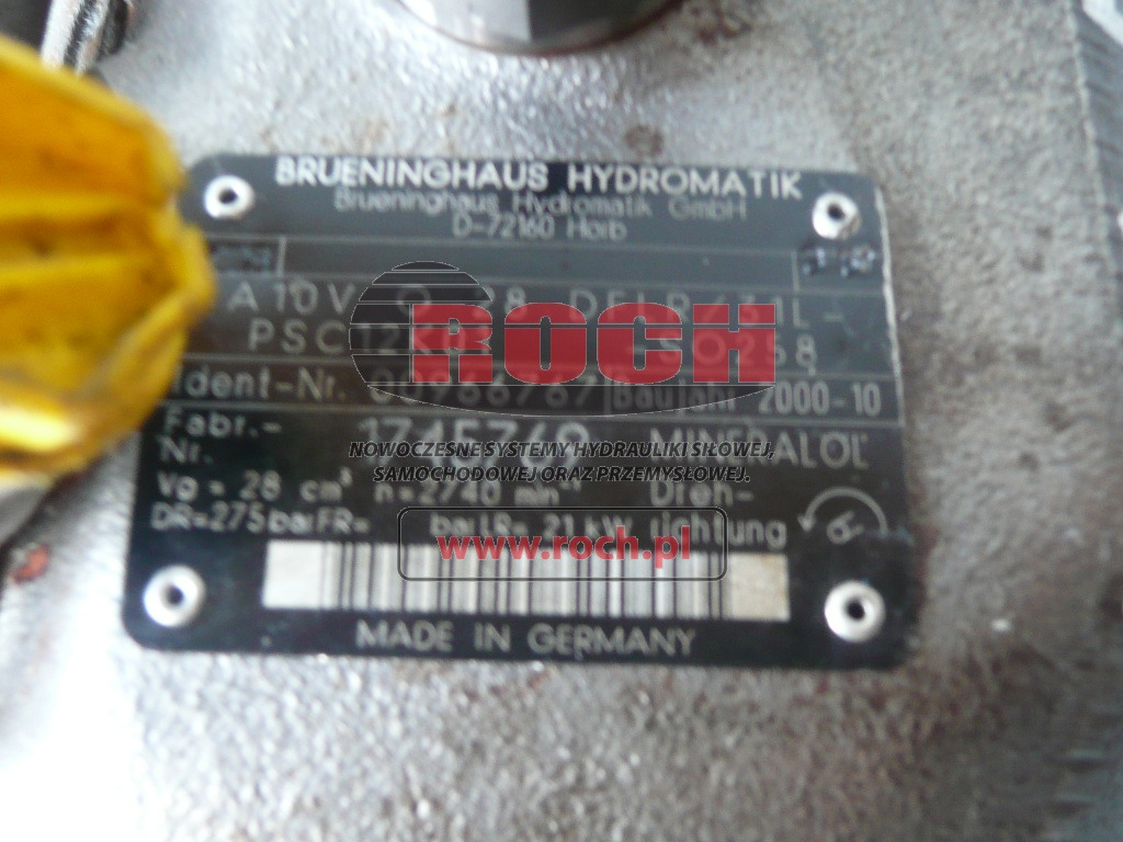 BRUENINGHAUS HYDROMATIK A10VO28DFLR/31L-PSC12K01-S0258 00966767 - Hydraulické čerpadlo: obrázok 1 BRUENINGHAUS HYDROMATIK A10VO28DFLR/31L-PSC12K01-S0258 00966767 - Hydraulické čerpadlo: obrázok 1