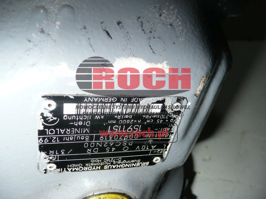 BRUENINGHAUS HYDROMATIK A10VO45DR/31R-PSC62N00 00970319 - Hydraulické čerpadlo pre Stavebné stroje: obrázok 2 BRUENINGHAUS HYDROMATIK A10VO45DR/31R-PSC62N00 00970319 - Hydraulické čerpadlo pre Stavebné stroje: obrázok 2