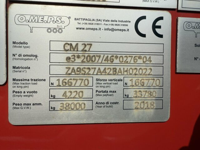 O.ME.P.S Silo Auflieger 27 m³ 3 Achs - Silocisterna: obrázok 2 O.ME.P.S Silo Auflieger 27 m³ 3 Achs - Silocisterna: obrázok 2