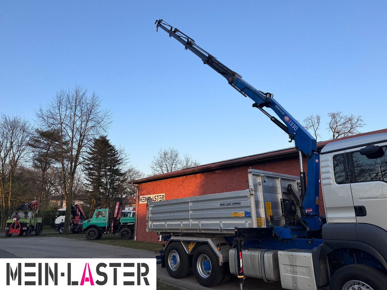 MAN Aufbau Meiller Bordmatik + HMF 1330 K4 15m Funk - Sklápač, Auto s hydraulickou rukou: obrázok 3 MAN Aufbau Meiller Bordmatik + HMF 1330 K4 15m Funk - Sklápač, Auto s hydraulickou rukou: obrázok 3