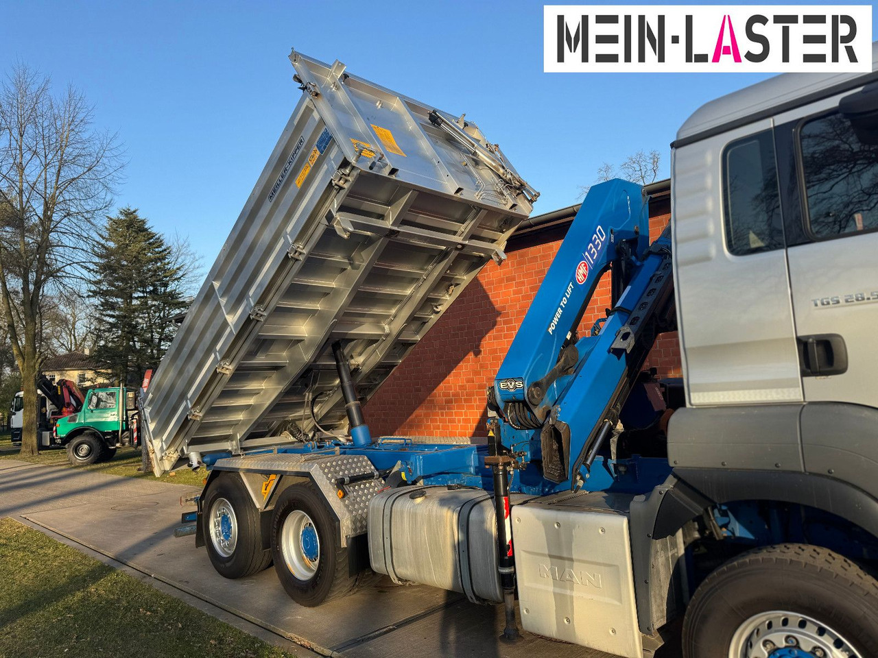 MAN Aufbau Meiller Bordmatik + HMF 1330 K4 15m Funk - Sklápač, Auto s hydraulickou rukou: obrázok 2 MAN Aufbau Meiller Bordmatik + HMF 1330 K4 15m Funk - Sklápač, Auto s hydraulickou rukou: obrázok 2