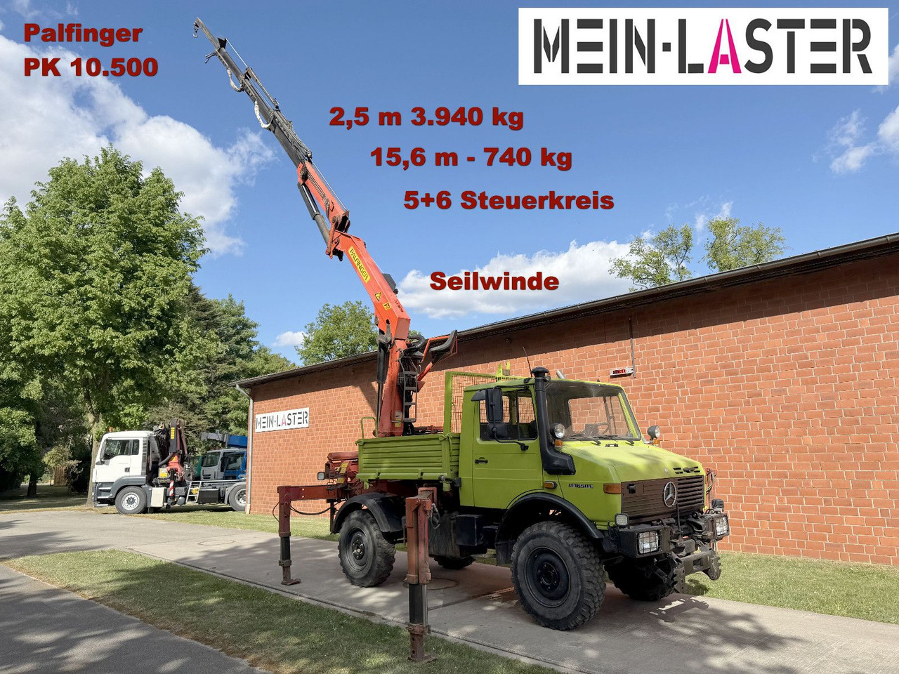 Unimog U 1650 PK 10500 Kran 15 m max. 3,9 t Seilwinde - Auto s hydraulickou rukou: obrázok 1 Unimog U 1650 PK 10500 Kran 15 m max. 3,9 t Seilwinde - Auto s hydraulickou rukou: obrázok 1