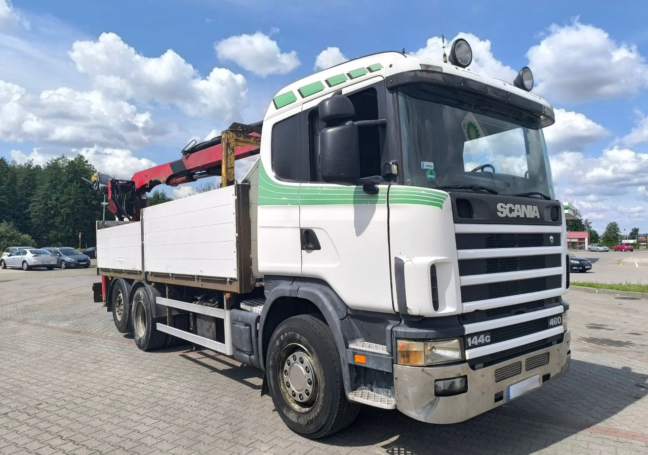 SCANIA 144.460 - Valníkový/ Plošinový nákladný automobil, Auto s hydraulickou rukou: obrázok 1 SCANIA 144.460 - Valníkový/ Plošinový nákladný automobil, Auto s hydraulickou rukou: obrázok 1