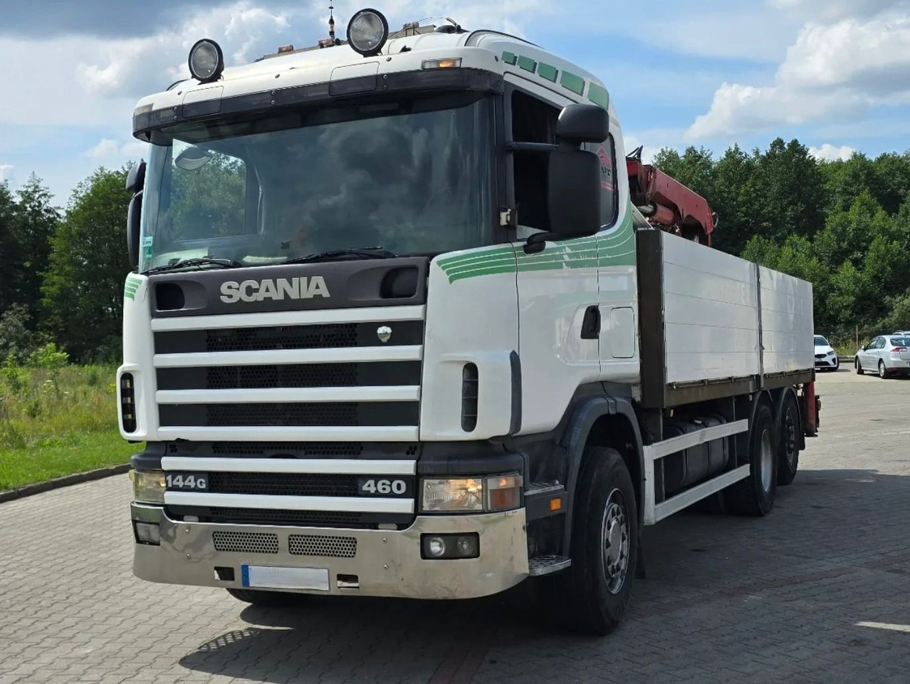 SCANIA 144.460 - Valníkový/ Plošinový nákladný automobil, Auto s hydraulickou rukou: obrázok 2 SCANIA 144.460 - Valníkový/ Plošinový nákladný automobil, Auto s hydraulickou rukou: obrázok 2