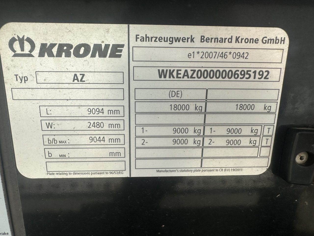 Krone AZW 18 AZW 18 - Príves preprava kontajnerov/ Výmenná nadstavba: obrázok 2 Krone AZW 18 AZW 18 - Príves preprava kontajnerov/ Výmenná nadstavba: obrázok 2
