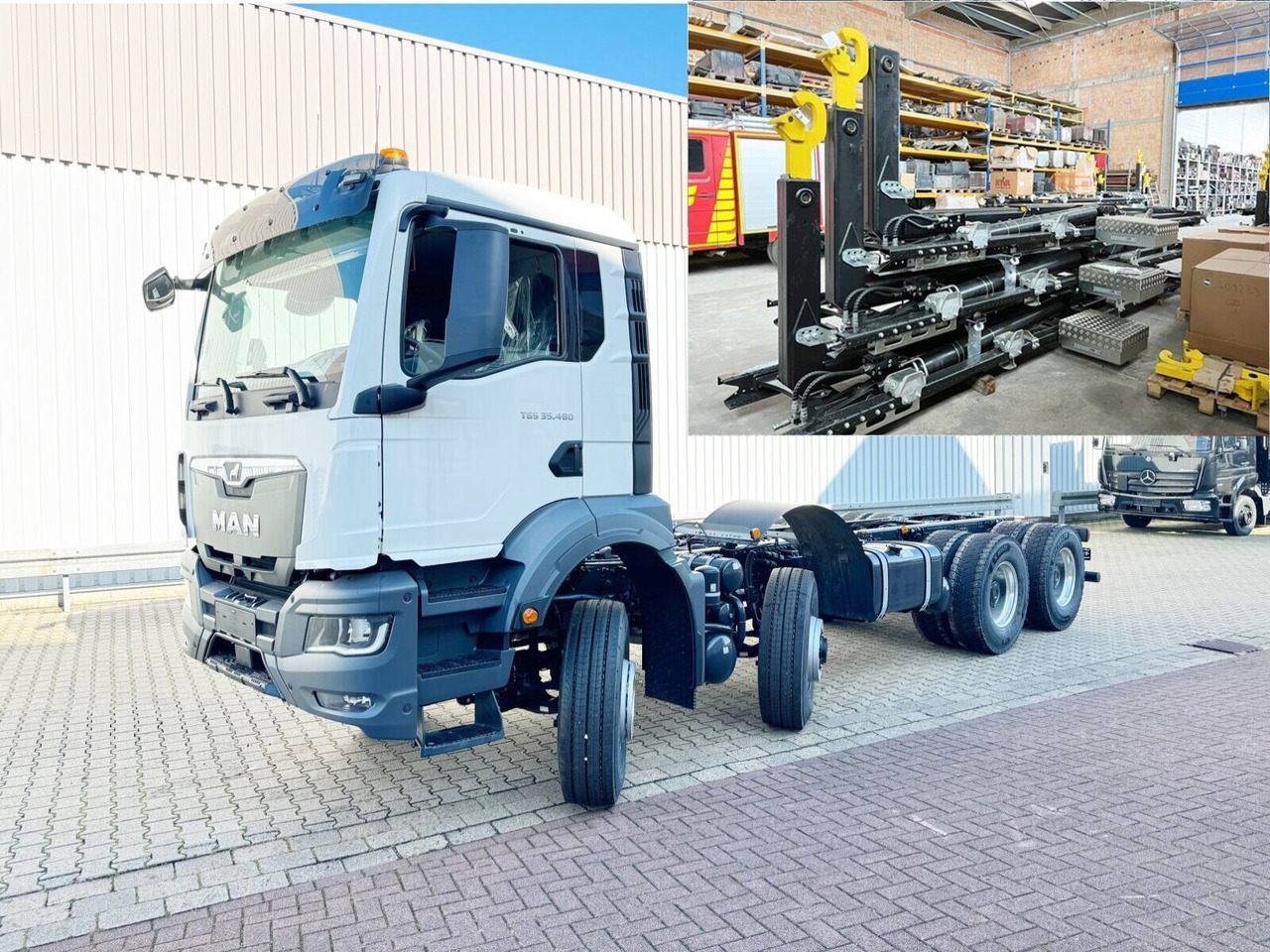MAN TGS 35.480 8x6H BL CH TGS 35.480 8x6H BL CH, HydroDrive, Navi, Nebenantrieb - Hákový nosič kontajnerov: obrázok 1 MAN TGS 35.480 8x6H BL CH TGS 35.480 8x6H BL CH, HydroDrive, Navi, Nebenantrieb - Hákový nosič kontajnerov: obrázok 1