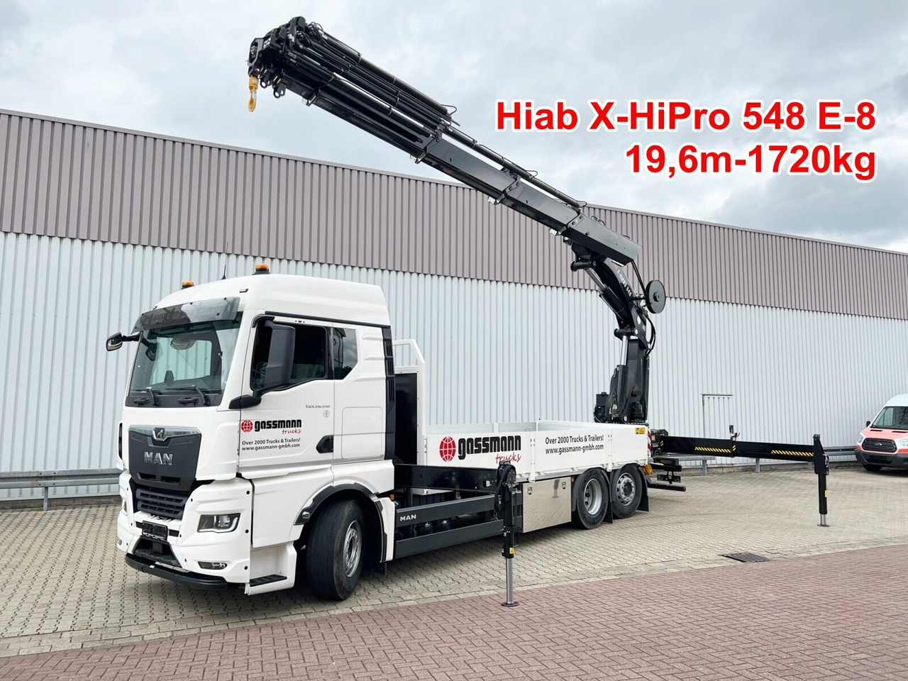 MAN TGX 26.510 6x2-4 LL CH TGX 26.510 6x2-4 LL, Kran Hiab X-HiPro 548 E-8, Lenk-/Liftachse, TwistLock 20Fuß, Funk, Retarder - Auto s hydraulickou rukou, Valníkový/ Plošinový nákladný automobil: obrázok 1 MAN TGX 26.510 6x2-4 LL CH TGX 26.510 6x2-4 LL, Kran Hiab X-HiPro 548 E-8, Lenk-/Liftachse, TwistLock 20Fuß, Funk, Retarder - Auto s hydraulickou rukou, Valníkový/ Plošinový nákladný automobil: obrázok 1