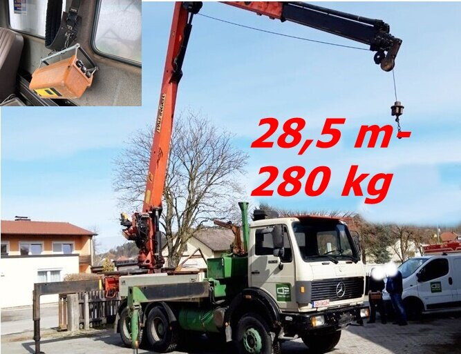 Mercedes-Benz 2635 6x4 2635 6x4, V8, Heckkran Palfinger PK 28000, Funk, 28,5m-280kg - Auto s hydraulickou rukou, Valníkový/ Plošinový nákladný automobil: obrázok 1 Mercedes-Benz 2635 6x4 2635 6x4, V8, Heckkran Palfinger PK 28000, Funk, 28,5m-280kg - Auto s hydraulickou rukou, Valníkový/ Plošinový nákladný automobil: obrázok 1