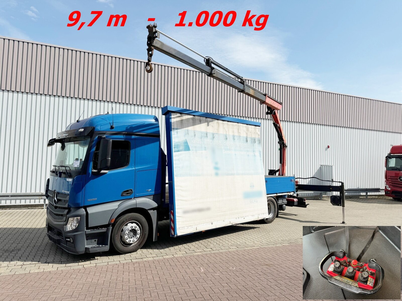 Mercedes-Benz Actros 1836 L 4x2 Actros 1836 L 4x2, Glastransporter, Heckkran Palfinger Pk 12002-EH, Funk - Auto s hydraulickou rukou: obrázok 1 Mercedes-Benz Actros 1836 L 4x2 Actros 1836 L 4x2, Glastransporter, Heckkran Palfinger Pk 12002-EH, Funk - Auto s hydraulickou rukou: obrázok 1