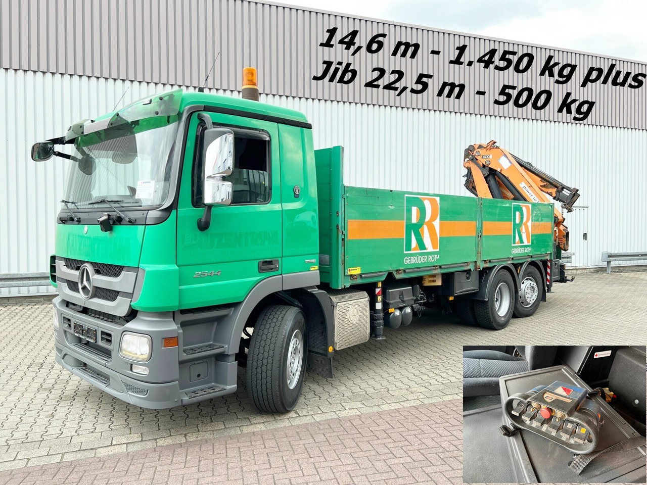 Mercedes-Benz Actros 2544 L 6x2 Actros 2544 L 6x2, Retarder, Lenkachse, Heckkran HMF 3000-K5 + Jip, Funk - Auto s hydraulickou rukou, Valníkový/ Plošinový nákladný automobil: obrázok 1 Mercedes-Benz Actros 2544 L 6x2 Actros 2544 L 6x2, Retarder, Lenkachse, Heckkran HMF 3000-K5 + Jip, Funk - Auto s hydraulickou rukou, Valníkový/ Plošinový nákladný automobil: obrázok 1