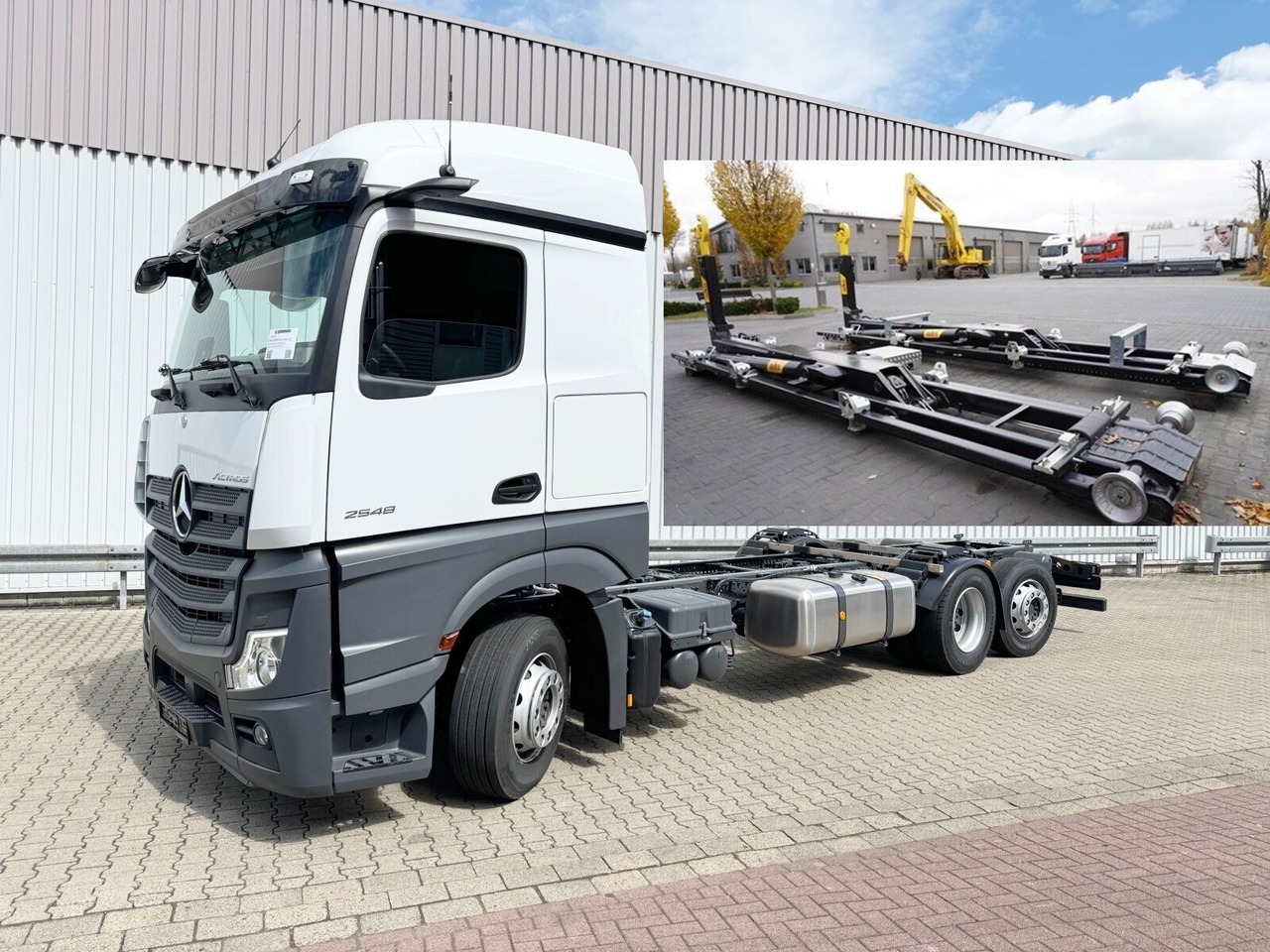 Mercedes-Benz Actros 2548 L 6x2 Actros 2548 L 6x2, Retarder, Lenk-/Liftachse, Navi, MirrorCam, MultimediaCockpit - Hákový nosič kontajnerov: obrázok 1 Mercedes-Benz Actros 2548 L 6x2 Actros 2548 L 6x2, Retarder, Lenk-/Liftachse, Navi, MirrorCam, MultimediaCockpit - Hákový nosič kontajnerov: obrázok 1