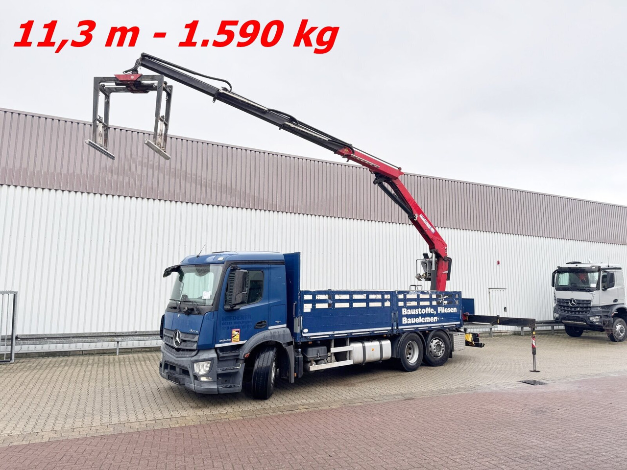 Mercedes-Benz Antos 2540 L 6x2 Antos 2540 L 6x2, Lenkachse, HMF 2110-L3 Heckkran - Auto s hydraulickou rukou, Valníkový/ Plošinový nákladný automobil: obrázok 1 Mercedes-Benz Antos 2540 L 6x2 Antos 2540 L 6x2, Lenkachse, HMF 2110-L3 Heckkran - Auto s hydraulickou rukou, Valníkový/ Plošinový nákladný automobil: obrázok 1