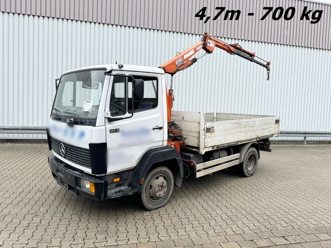 Mercedes-Benz LK 814 4x2 LK 814 4x2, 6-Zylinder, Kran Tirre Euro 35 - Auto s hydraulickou rukou, Valníkový/ Plošinový nákladný automobil: obrázok 1 Mercedes-Benz LK 814 4x2 LK 814 4x2, 6-Zylinder, Kran Tirre Euro 35 - Auto s hydraulickou rukou, Valníkový/ Plošinový nákladný automobil: obrázok 1