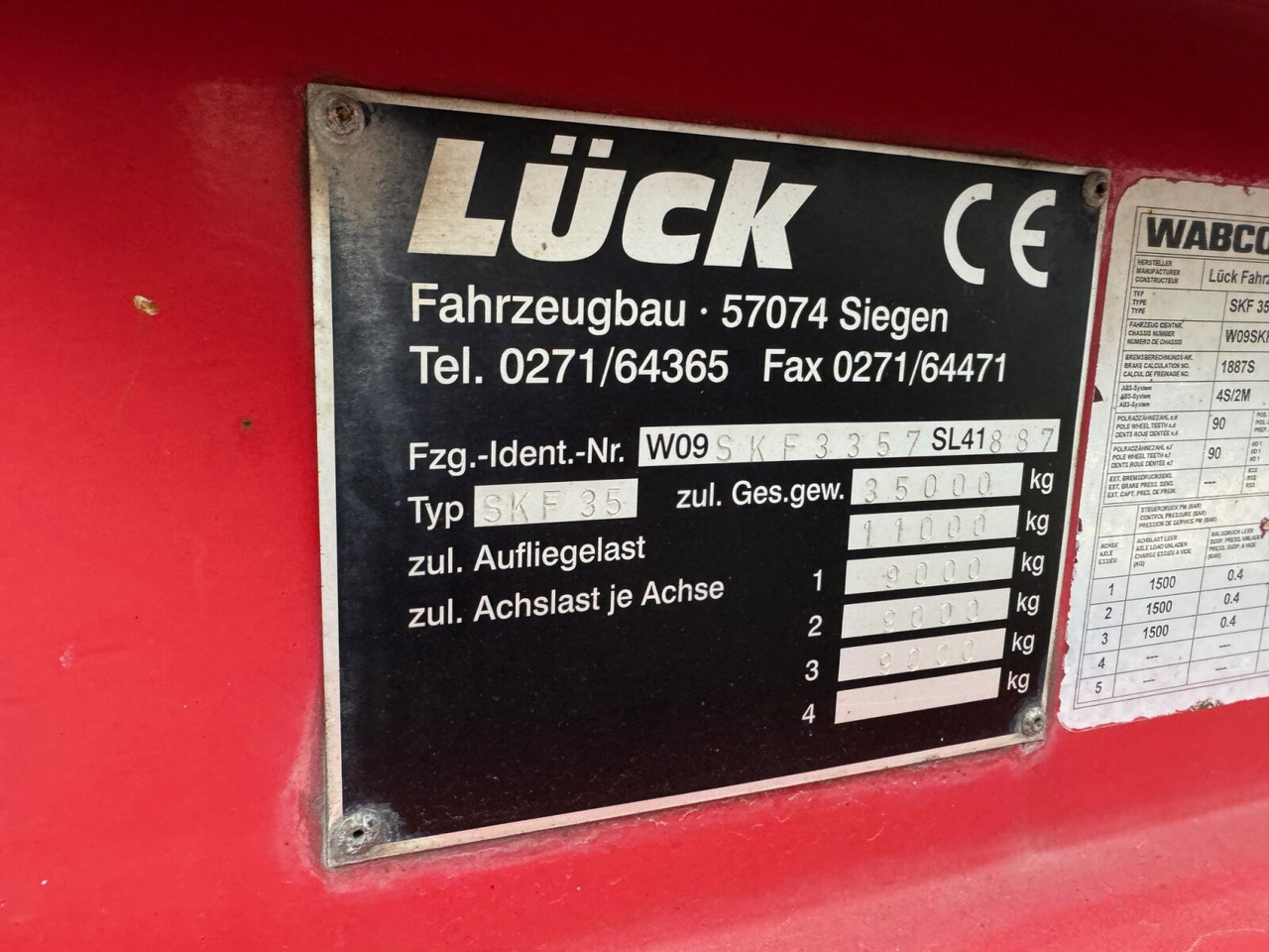 Lück SKF 35 LÜCK SKF 35, Stahlmulde ca. 37m³, Liftachse - Náves: obrázok 3 Lück SKF 35 LÜCK SKF 35, Stahlmulde ca. 37m³, Liftachse - Náves: obrázok 3