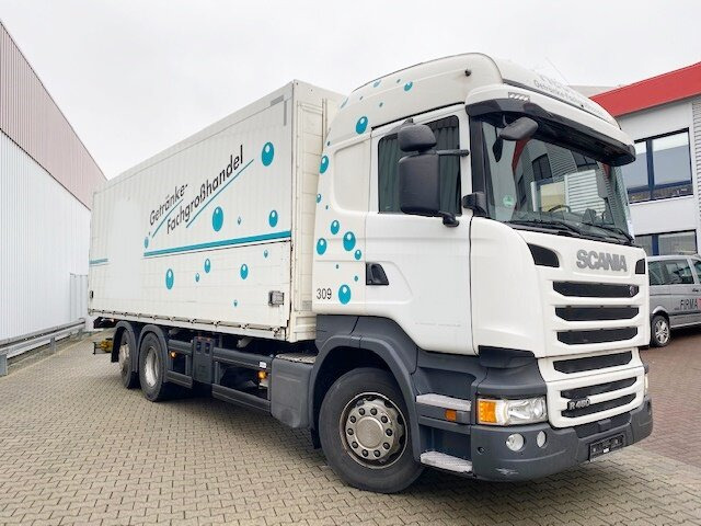 Skříňový nákladní auto Scania R450 LB 6x2-4 R450 LB 6x2-4 Getränkekoffer, Retarder, Lift-/Lenkachse, Stapleraufnahme: obrázok 9 Skříňový nákladní auto Scania R450 LB 6x2-4 R450 LB 6x2-4 Getränkekoffer, Retarder, Lift-/Lenkachse, Stapleraufnahme: obrázok 9