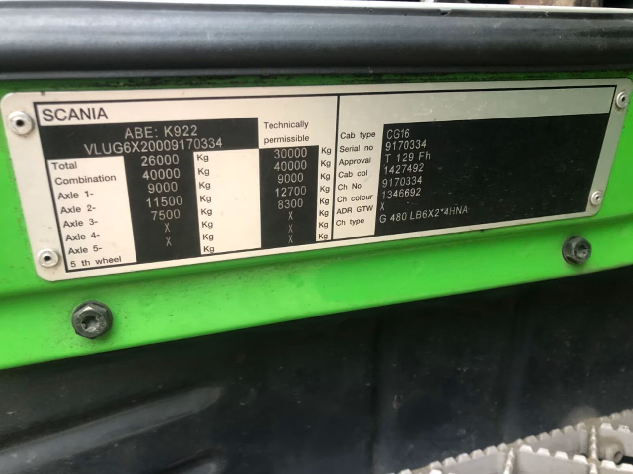 Hákový nosič kontajnerov, Auto s hydraulickou rukou Scania Scania G 480/6x2-4 Scania G 480/6x2-4, Lenk-Liftachse,  Hiab Kran Funk 166 HD-3, Abroller XR 18 S 59: obrázok 10