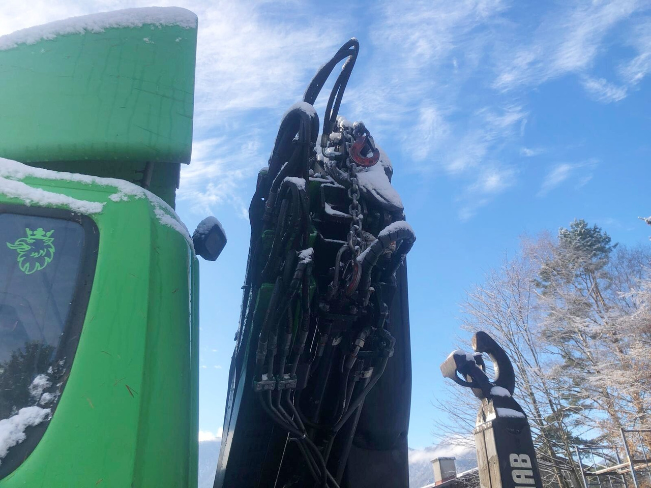 Hákový nosič kontajnerov, Auto s hydraulickou rukou Scania Scania G 480/6x2-4 Scania G 480/6x2-4, Lenk-Liftachse,  Hiab Kran Funk 166 HD-3, Abroller XR 18 S 59: obrázok 7