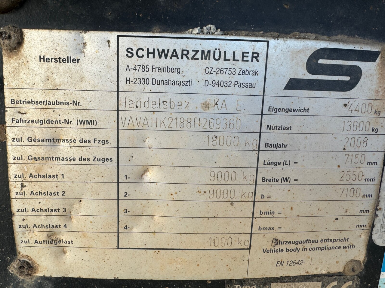 Schwarzmüller TKA 18 TKA 18, Alu-Bordwände, ca. 11m³ - Príves sklápěcí: obrázok 2 Schwarzmüller TKA 18 TKA 18, Alu-Bordwände, ca. 11m³ - Príves sklápěcí: obrázok 2