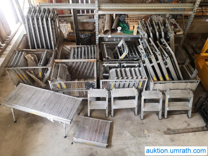 Posten Konvolut Zarges Plattform Laufsteg Bühne Überstieg Gehsteig Sockel Treppen Aluminium hochwertig - Vybavenie garáže/ Dielne: obrázok 1 Posten Konvolut Zarges Plattform Laufsteg Bühne Überstieg Gehsteig Sockel Treppen Aluminium hochwertig - Vybavenie garáže/ Dielne: obrázok 1