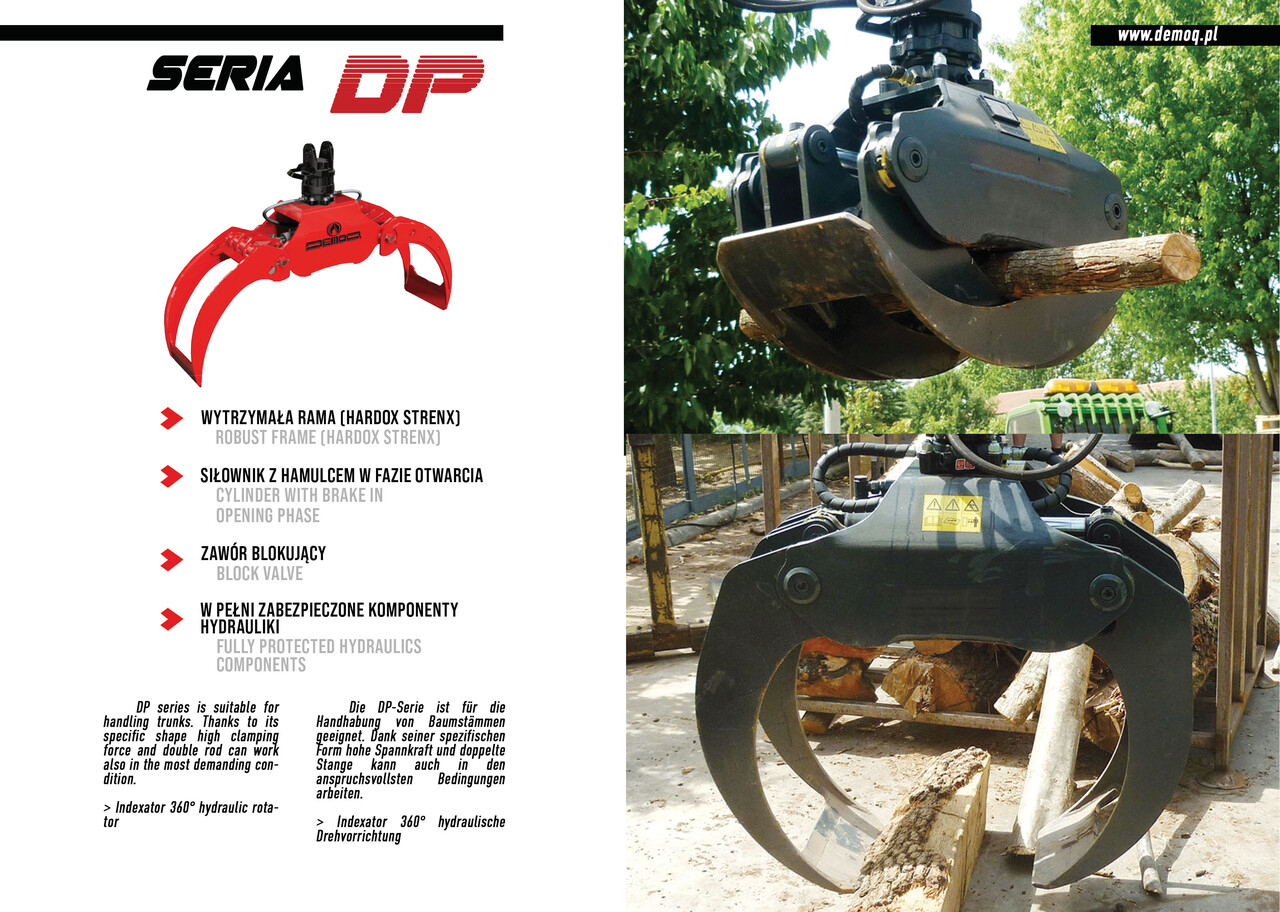 DEMOQ DP032 Log Grab 270 kg - Drapák pre Stavebné stroje: obrázok 3 DEMOQ DP032 Log Grab 270 kg - Drapák pre Stavebné stroje: obrázok 3