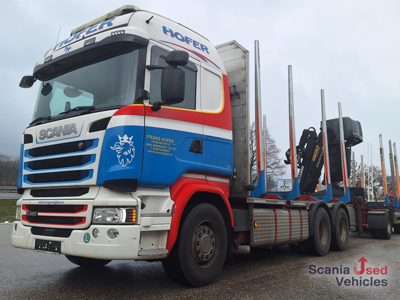 SCANIA R 490 LB6x4HNB Epsilon M12 Z Komplettzug !! - Nákladné vozidlo na prepravu dreva, Auto s hydraulickou rukou: obrázok 1 SCANIA R 490 LB6x4HNB Epsilon M12 Z Komplettzug !! - Nákladné vozidlo na prepravu dreva, Auto s hydraulickou rukou: obrázok 1