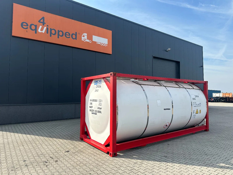 CIMC 20FT ISO, 25.060L / 1-COMP / 3 BAFFELS / T12 / 22K2 / 4 manholes / ADR valid until 12/2026 - Skladovacia nádrž: obrázok 1 CIMC 20FT ISO, 25.060L / 1-COMP / 3 BAFFELS / T12 / 22K2 / 4 manholes / ADR valid until 12/2026 - Skladovacia nádrž: obrázok 1