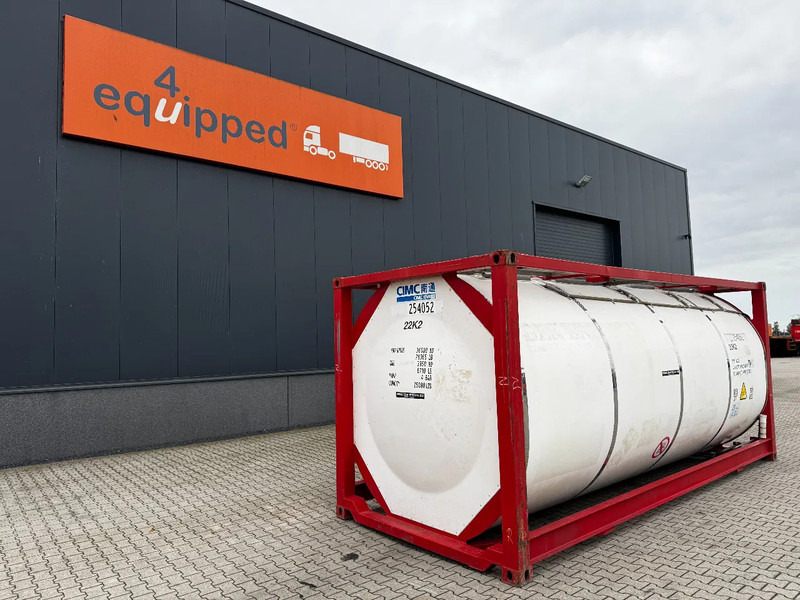 CIMC 20FT ISO, 25.080L / 1-COMP / 3 BAFFELS / T12 / 4 manholes / ADR valid until 02/2027 - Skladovacia nádrž: obrázok 1 CIMC 20FT ISO, 25.080L / 1-COMP / 3 BAFFELS / T12 / 4 manholes / ADR valid until 02/2027 - Skladovacia nádrž: obrázok 1