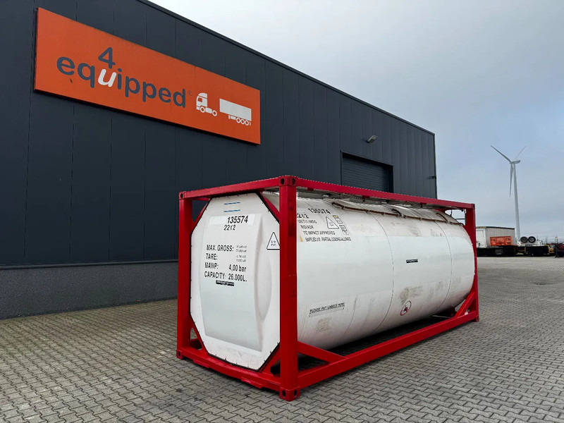 SINGAMAS 20FT ISO, 26.000L/1-COMP/3 BAFFELS/3 manholes, 5Y inspection: 11/2025 - Cisternový kontajner: obrázok 1 SINGAMAS 20FT ISO, 26.000L/1-COMP/3 BAFFELS/3 manholes, 5Y inspection: 11/2025 - Cisternový kontajner: obrázok 1