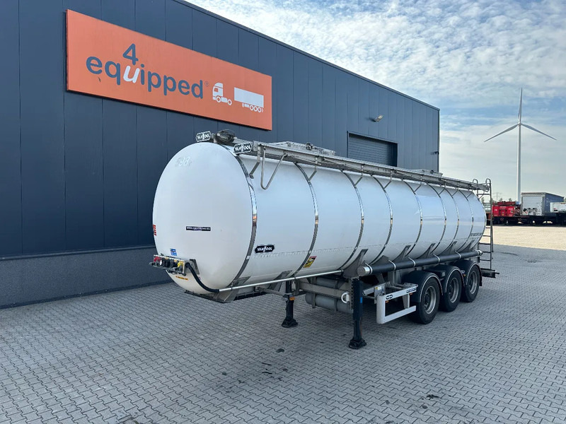 Van Hool LEBENSMITTEL / RVS Rahmen / Leergewicht: 5.860kg / 29.500L / 1-Kammer+ 1 Schwallwand / Scheibebremse / NL / APK - Cisternový náves: obrázok 1 Van Hool LEBENSMITTEL / RVS Rahmen / Leergewicht: 5.860kg / 29.500L / 1-Kammer+ 1 Schwallwand / Scheibebremse / NL / APK - Cisternový náves: obrázok 1