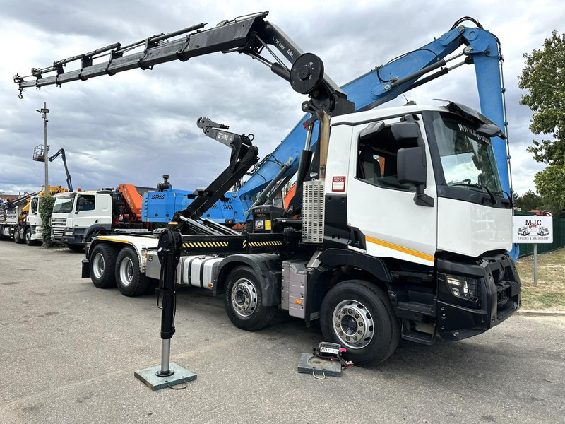 Renault C460 8x4 HOOKLIFT + (19m!) CRANE HIAB 288 E-6 HIDUO - RADIO - 5/6 F - STEEL SPRING / HUB REDUCTION - BE TRUCK - Hákový nosič kontajnerov, Auto s hydraulickou rukou: obrázok 1 Renault C460 8x4 HOOKLIFT + (19m!) CRANE HIAB 288 E-6 HIDUO - RADIO - 5/6 F - STEEL SPRING / HUB REDUCTION - BE TRUCK - Hákový nosič kontajnerov, Auto s hydraulickou rukou: obrázok 1