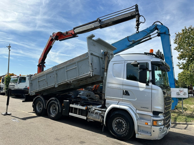 Scania R520 6x4 TIPPER + CRANE PALFINGER PK 15002 A - TRACTOR UNIT - RETARDER - *FULL AIR* - EUR 6 - BE TRUCK - Sklápač, Auto s hydraulickou rukou: obrázok 1 Scania R520 6x4 TIPPER + CRANE PALFINGER PK 15002 A - TRACTOR UNIT - RETARDER - *FULL AIR* - EUR 6 - BE TRUCK - Sklápač, Auto s hydraulickou rukou: obrázok 1